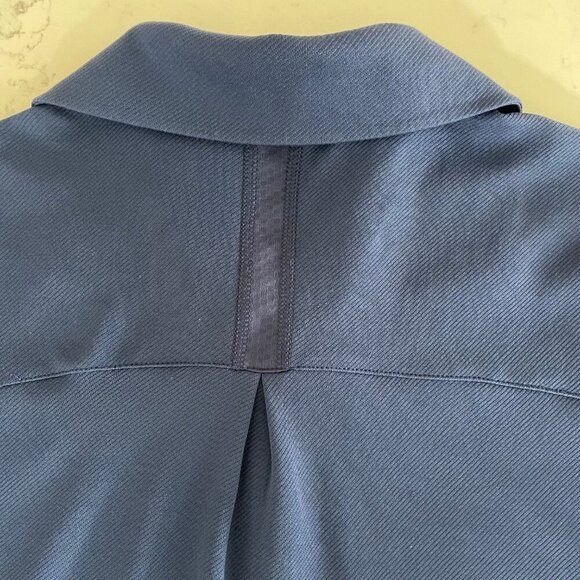 Puma Sport Lifestyle Dry Cell SS 3 Button Poly Polo Shirt Navy + White Accent M - Picture 6 of 12